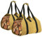 Lckaey Kaminholz-Tragetasche mit Griffen, Segeltuch-Holzhalter für Kamin, Campingkocher, Tragetasche, Zubehör, Outdoor, 2 Stück, CH001-gelb
