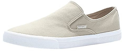 LOIJMK Zapatos de lona para hombre, zapatos planos de trekking para hombre, para caminar y deportes al aire libre, sin cordones, transpirables e informales, estilo moderno, Khaki, 42 1/3 EU