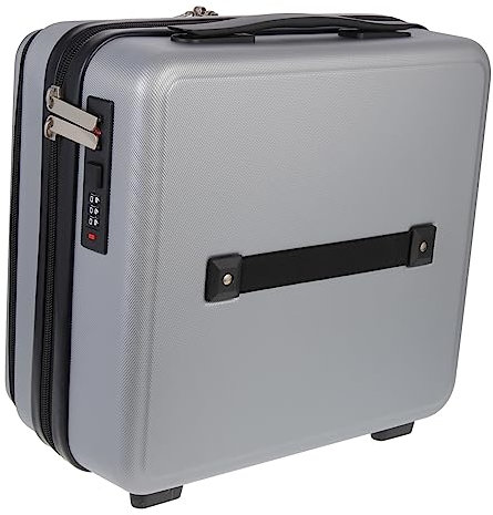 Ipetboom Trousse De Voyage Portable Argenté Organisateur De Maquillage Multifonctionnel avec Poignée Étui De Rangement Pratique pour Cosmétiques Et Soins Peau pour Femmes Et Étudiantes