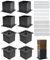vikofan Nominal 6x6 Post Base for Concrete, Raised 5.5x5.5 Post Bracket Anchor, Deck Post Base, Wood Fence, Gazebo, Pergola Brackets Kit 6x6, Black, 8-Pack