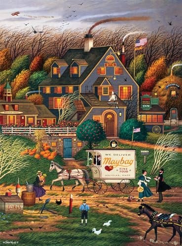 Buffalo Games Charles Wysocki Secret Passage Inn, 1000-teiliges Puzzle für Erwachsene, herausforderndes Puzzle, perfekt für Spieleabende, fertige Größe ist 26,75 x 19,75 cm
