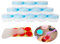 Wopanxye Paquete de 12 tarros de muestra de maquillaje de 10 ml, sin BPA, recipiente pequeño vacío para cosméticos, tapa redonda de plástico, tapa de rosca azul, tarro de 10 g para brillo de labios,