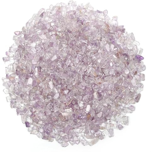 500 g Helle Amethyst Chips, Polierte Trommelsteine für Schmuck & Deko | Zartviolette Amethyst-Chips, ca. 9–12 mm, ideal für Schmuck, Resin, Bastelprojekte und dekorative Arrangements.