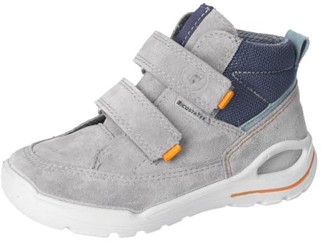 RICOSTA Jungen Stiefel Skip, Kinder Boots, Weite: Mittel, lose Einlage, RicostaTEX, Klettstiefel, Booties, wasserdicht, Graphit/Ozean (450), 29 EU