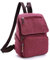 XINYASEE Einfacher Rucksack, Handtasche Umhängetasche, kleiner Rucksack für Männer und Frauen, Canvas Straßenrucksack Studententasche Schulrucksack täglicher Pendlerrucksack (rot)