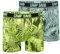 Camp David Herren Boxershorts mit All Over Print, 2er-Pack Aqua/Neon Lime XXXL
