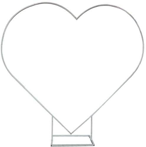 PILIN Ballonbogen Set Metall Herzform Ballonbogen Kit für Party, Hochzeit, Hochzeit Proposaldecoration Weiß