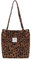 ICKEYOU Groß Umhängetasche Damen Cord Ultraleicht Crossbody Tasche Schultertaschen Handtasche Canvas Tasche Shopper Bag Fashion Stofftasche für Alltag College Reisen Einkaufen（Leopardenmuster）