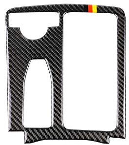 Kohlefaser Rahmen Abdeckung Trim Aufkleber Zubehör Dekoration Kompatibel mit Mercedes Benz C-Klasse W204 2007-2013 (Deutschland-Flagge, Schaltung Armaturenbrett Rahmen 02)