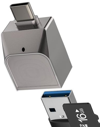 Lecteur Carte USB C Vers Micro SD(2 en 1)Adaptateur USB Reader Card TF Pour Apple iphone 16 15 OTG 3.0 Compatible Avec Samsung S24 Compact Flash Type C Prise Adapter Externe Mémoire Android Smartphone