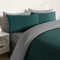Brentfords King Size Duvet Cover Reversible, Luxury Bedding Kingsize Microfibre Covers Duvet Quilt Super Soft Hotel Quality Bedding with Pillowcases, Teal/Grey