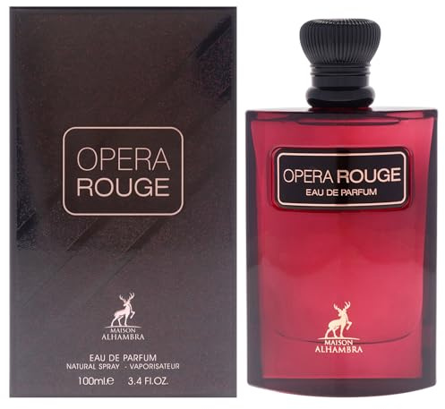 Maison Alhambra Opera Rouge Eau De Parfum Spray - 100ml (3.4 oz), Playful Blend of Fruity, Floral & Creamy Warmth, Long-Lasting Fragrance for Women & Men