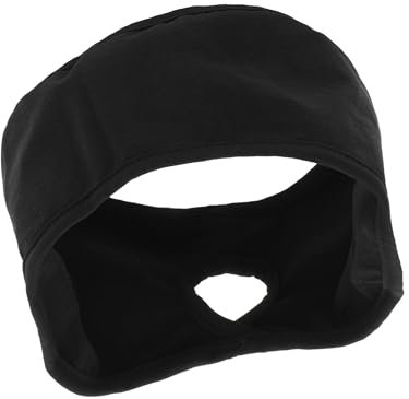 QUARKZMAN Warme Fleece Stirnband Winter Ohrenwärmer Stirnband Weiches Dehnbares Thermales Stirnband Bequemes Winddichtes Kälteaccessory Schwarz 1 Stück