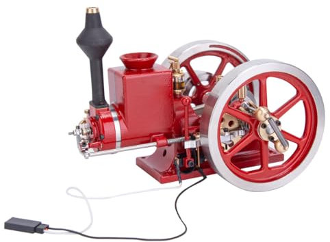 BrightBud HM-01 Combustion Engine Model Kit, 7cc Engine 4-Stroke Horizontal Hit and Miss Engine Fuel Engine Fuel Engine Model Kit Educational Experiment for Adults
