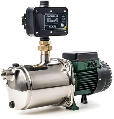 DAB JetInox 112 M + DAB Control-D avec Système de protection contre le fonctionnement à sec - Avec câble de raccordement - Système de contrôle des pompes Pompe surpresseur