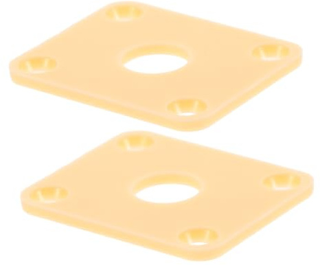 Milisten 2pcs Plastic Rectangular Jack Plate for Electric Guitar Output Jack Covers Guitar Plug Socket Plate Replacement for Control Cavity