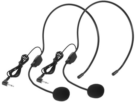 BESPORTBLE Casque Micro Filaire À Condensateur Avec Bras RéGlable Pour Amplificateur Vocal Oreillette Confortable Pour Chant Enseignement Et Spectacles