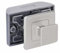 Serrure à poussoir sans clé for camping-car – Loquet d'armoire marin en alliage de zinc for camping-cars/yachts, bouton encastré 1 pièce(Silver)