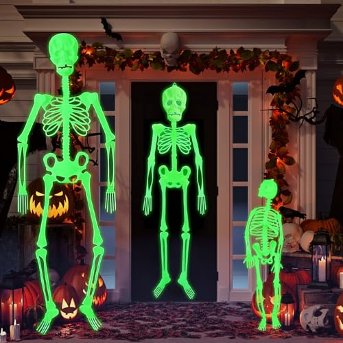 Skelett Halloween Deko, 150cm Skelett für Halloween Deko (A Set)