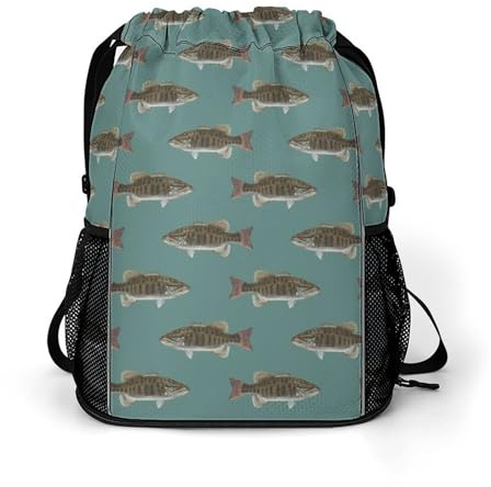 SMAZDFXX Fisch Bass Small Mouth Lake Blue Lakes Sport Bundle Tasche mit Trocken Nass Trennung Unisex