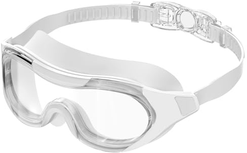 Seaflar Schwimmbrille Unisex Antibeschlag UV-Schutz | Taucherbrille Erwachsene GroßEr Rahmen HD-Linse | Professionelles Schwimmbrille FüR Schwimmen Tauchen Und Wassersport – BBK-T-WH