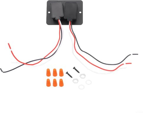 Niceminiwall DC12V/24V LED Switch 2 Gang 120W for Dimmer Push on/off Rotary Brightness adjust(RV dimmer)