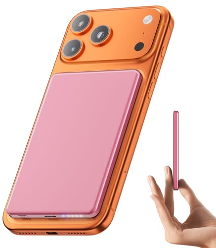 6000mAh Ultra Slim Magnetic Power Bank，Pink