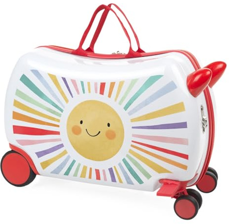 ITACA - Kinderkoffer Mädchen & Jungen: Zum Draufsitzen, Kindergepäck, Kindertrolley - Reisebegleiter, Gelb