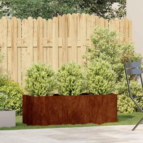 Générique Jardinière rouillé 120x40x40 cm Acier Inoxydable,Jardinage,Pots & Cache-Pots,860681