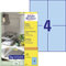 AVERY Zweckform 3457 Blaue Etiketten (400 Aufkleber, 105x148mm auf A4, permanent haftend, selbstklebende Farbetiketten, Papier matt, bedruckbare, farbige Klebeetiketten) 100 Blatt