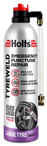 Holts Tyreweld Puncture Sealant 500ml, Emergency Tyre Repair Foam, Car Puncture Repair Kit Sealant To Get You Back On The Road, Quick & Easy Flat Tyre Foam, Drive Up To 100 Miles, No Tools Needed