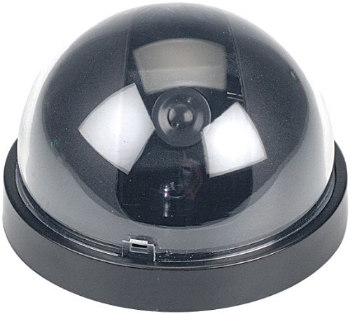 VisorTech Video-Kamera-Attrappe: Überwachungskamera-Attrappe Dome-Form (täuschend Echte Kamera, Sicherheitskameras, Überwachungskameras)