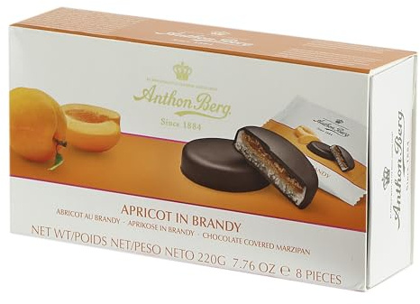Anthon Berg Marzipanpralinen Aprikose in Brandy mit Alkohol 220 g
