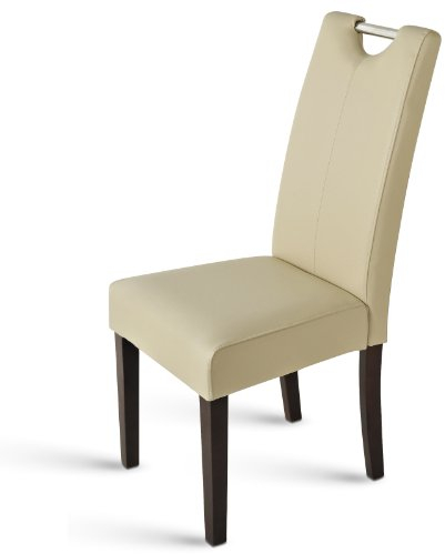 SAM® Polster Stuhl Creme kolonial DOLO Polsterstuhl komfortabel exklusiv mit Metallgriff