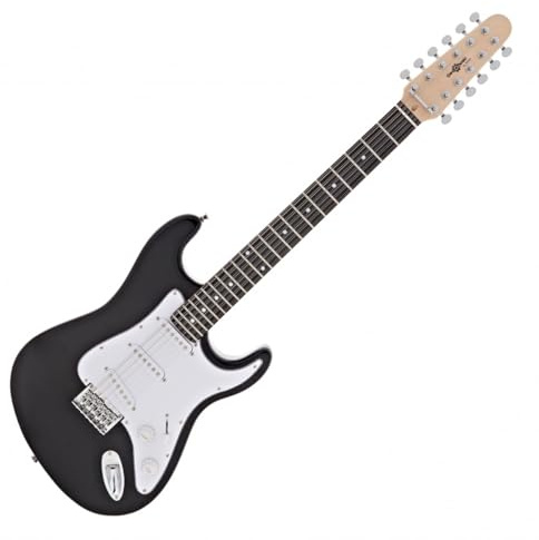 LA Chitarra Elettrica 12 Corde di Gear4music | Toni distintivi a 12 corde, manico comodo in acero e corpo leggero in tiglio, borsa/plettri/tracolla/cavo inclusi