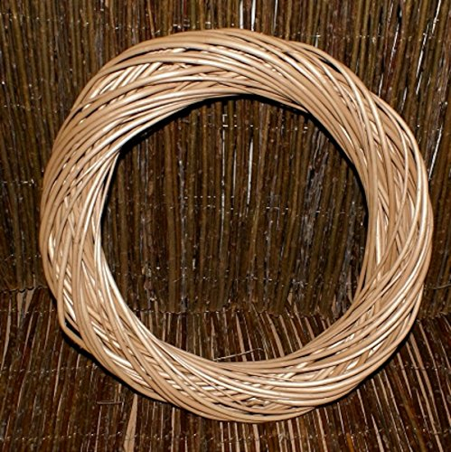 Corona in polipropilene con anello di salice, corona decorativa per porta, corona sottile (ORE120-20 cm)