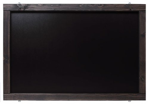 Rustikale Tafel Kreidetafel Wandtafel Küchentafel mit Holzrahmen zur Beschriftung mit Kreide im Landhausstil in verschiedenen Größen und Farben (Schwarz, 60x120cm)