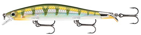 Rapala - Ripstop Angelköder - Angelzubehör mit Zweiteiliger Tauchschaufel - Süßwasser Spinnköder - Lauftiefe 1,3-1,6m - Fischköder 12cm, 14g - Hergestellt in Estland - Yellow Perch