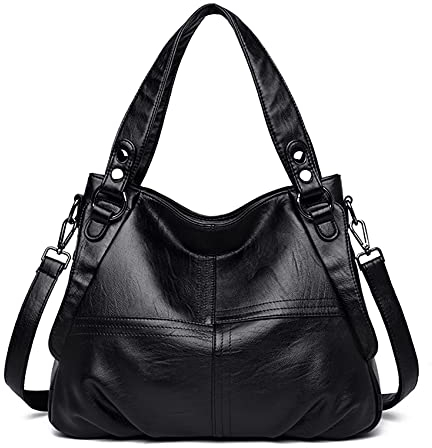 Sacmill Damen Handtasche Große Leder Damenhandtasche Umhängetaschen Designer Schultertasche Hobo Tasche