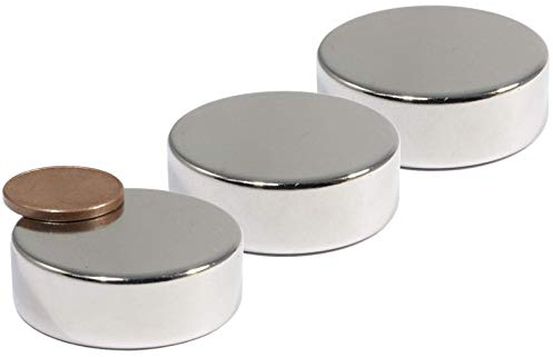 3x Neodym Magnet Scheibe 30x10mm - 22 KG Extra Stark - Super Magnetscheibe 30mm Durchmesser - Neodym Magnete Rund Groß