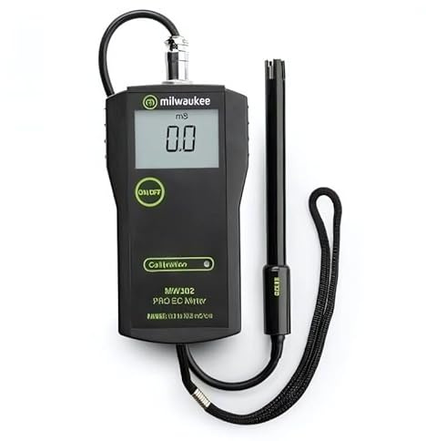 Weedness Mil-waukee EC-Messgerät MW302 - Grow -Messer Pflanzen Indoor Anbau Digital Erde Hydro Wasser Wert Garten Aquarium Leitwertmessgerät Salzmessgerät Leitfähigkeit Tester
