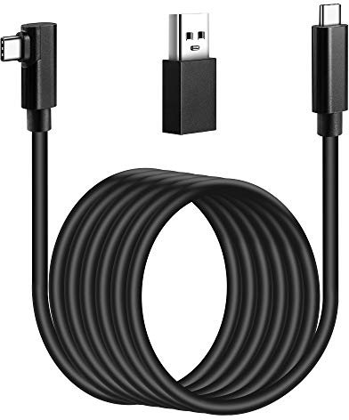 Kuject Compatible for Oculus Quest 2 Link Cable 5M, VR Headset Cable for Oculus Quest 2 / Quest 1, USB 3.0 Type C to C High Speed Data Transfer Charging Cord for Gaming PC & USB C Chargers