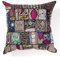Orientalisches Patchwork Kissen MAR Schwarz 40x40 cm mit Füllung Stickerei & Pailletten Boho Chic Deko-Kissen Couchkissen Sofa-Kissen & Geschenk-Idee Muttertag Ostern Geburtstag MA8303