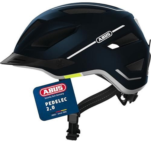 ABUS Casque de ville Pedelec 2.0 - Casque de vélo avec feu arrière et capuche de pluie - pour le trafic urbain - pour femmes et hommes