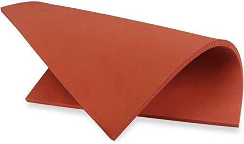 Hitzepresse-Matte 0,8 cm Dickstes Silikon-Pad für Wärmepressmaschine, Flache Wärmeübertragung, Ersatz (38,1 x 38,1 cm, Rot)