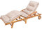PillowPrim Liegenauflage, Auflage Gartenliege (Beige) 201 x 55 cm, 8 cm dick, Auflagen für Deckchair, Bequeme Polsterauflage für Sonnenliege, Liegestuhl