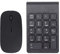 Topiky Wireless Number Pad and Mouse Combo, Portable Ultra Slim 2.4GHz USB Wireless 18 Keys Numeric Keypad and 1200DPI Mouse Set for Laptop, Notebook, Desktop, PC Computer