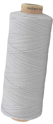 fuwi Baumwollkordel 1 mm - Baumwollschnur & Bäckergarn, 650 m Großspule - für Makramee, Geschenkband und Dekoration, 100% neue Baumwolle, matt und farbecht (0062 Hellgrau)