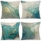 YCOLL Kissenbezug 50x50 4er Set Dekokissen Leinen Kissenbezüge Geometrische Muster Kissenhüllen für Sofa Schlafzimmer Couch Outdoor Kissen 50x50 A079