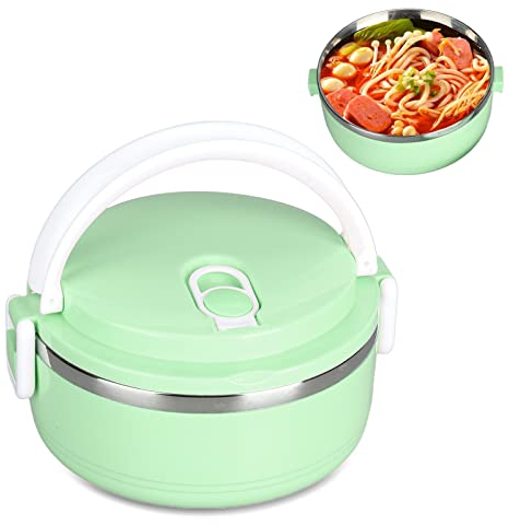 Thermos per cibi Caldi, portapranzo, Scatola Termica impilabile per Alimenti Caldi, Contenitore Isolante per Alimenti Caldi, in Acciaio Inox 304, contenitori per Alimenti sigillati(Singolo)
